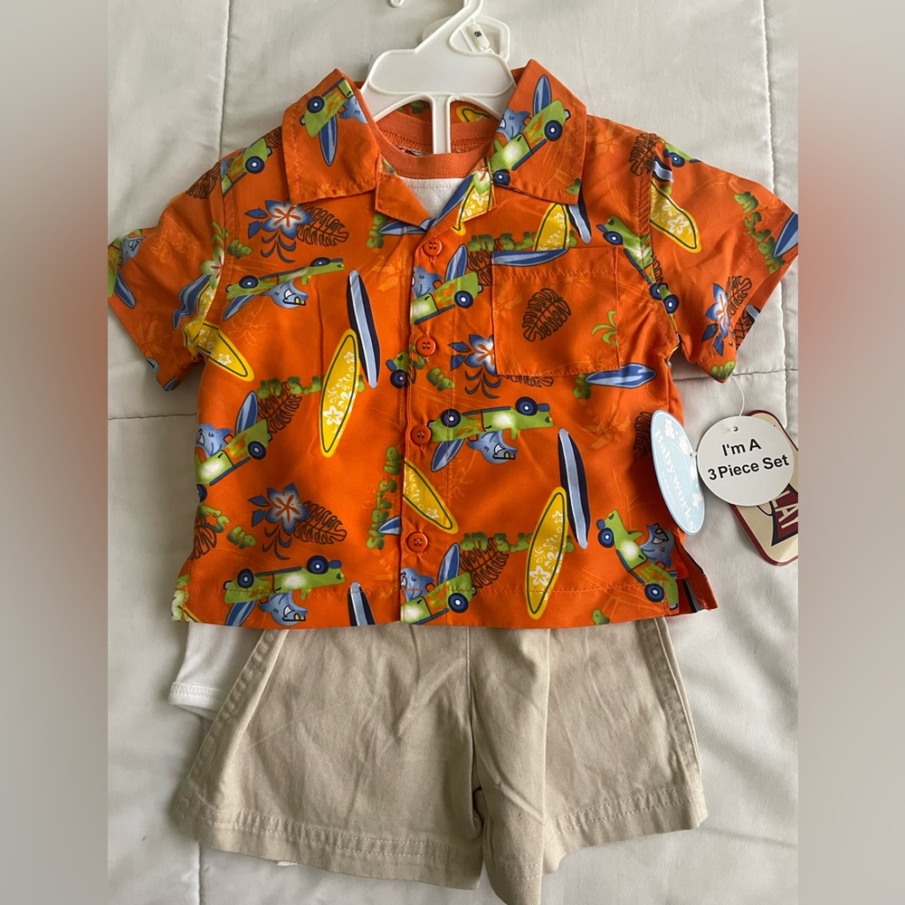 3 piece Boys Short Set
